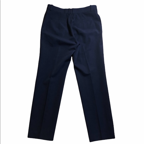 CÉLINE Navy Wool Straight Leg Trousers Sz 38 (Fr) - Picture 2 of 8